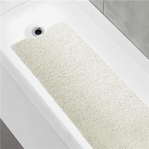 Non Slip Bathtub Mat Shower Mat Soft Loofah Bath Tub Mat for Bathroom 16x40 Whit